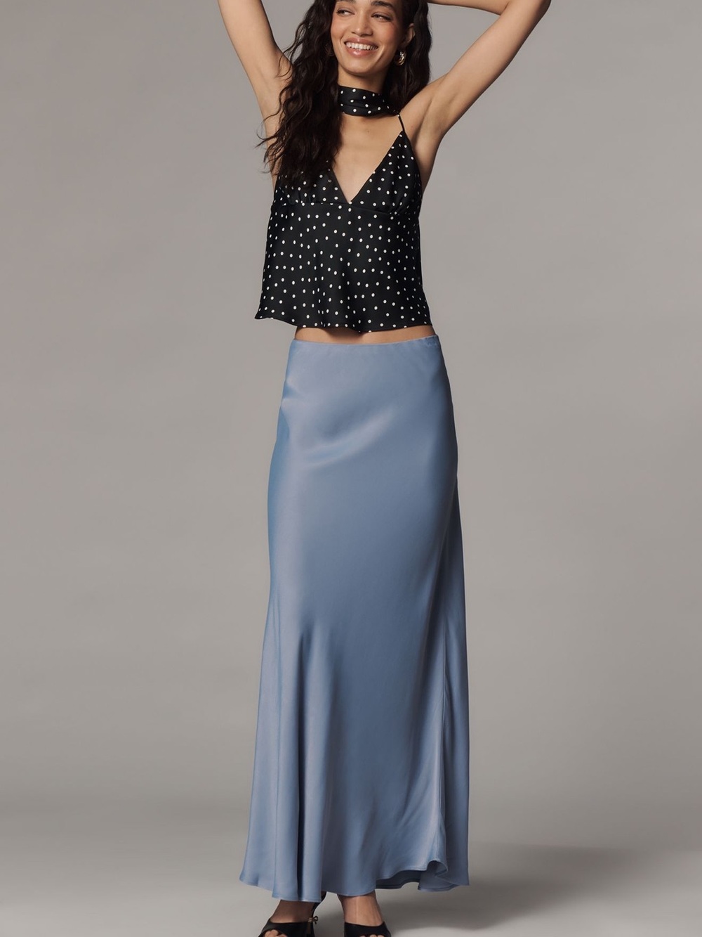 *Anthropologie Tilda A-Line Maxi Slip Skirt